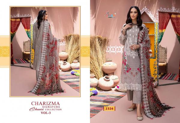 Shree Charizma Signature Chunri Lawn Cotton Collection 3 Pakistani Suits